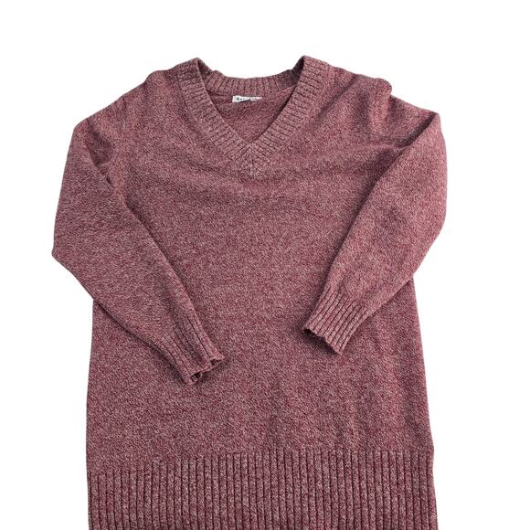 athleta vital V-neck tunic sweater womens S wool cashmere red 6849 - Picture 1 of 9
